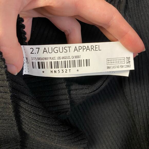 Endless Rose NWT Knit Wrap Sweater Womens‎ Size L Black Business - Picture 9 of 9